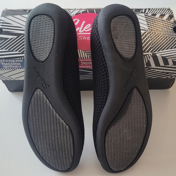 Skechers Cleo Sport Knit Skimmer Ballet Flats - Black - SIze 6 - Picture 2 of 5